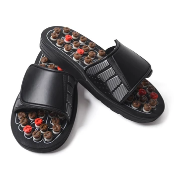 

Massage Slipper Shoes for Mens Chinese Medicine Pedicure Accupressure Foot Treatment Healthcare Acupoint House Slippers