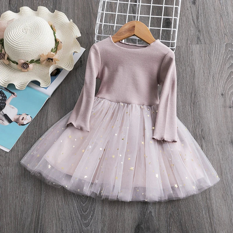 

Princess Long Sleeves Baby Girl Dress Baby Girls Clothes Tutu Christmas Party Dresses Children Kids Casaul Wear 1 2 3 4 Years