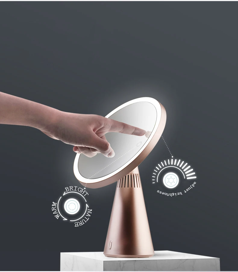  Makeup backlit mirror light With Natural White Table Lamp LED Daylight Vanity Mirror with Bluetooth