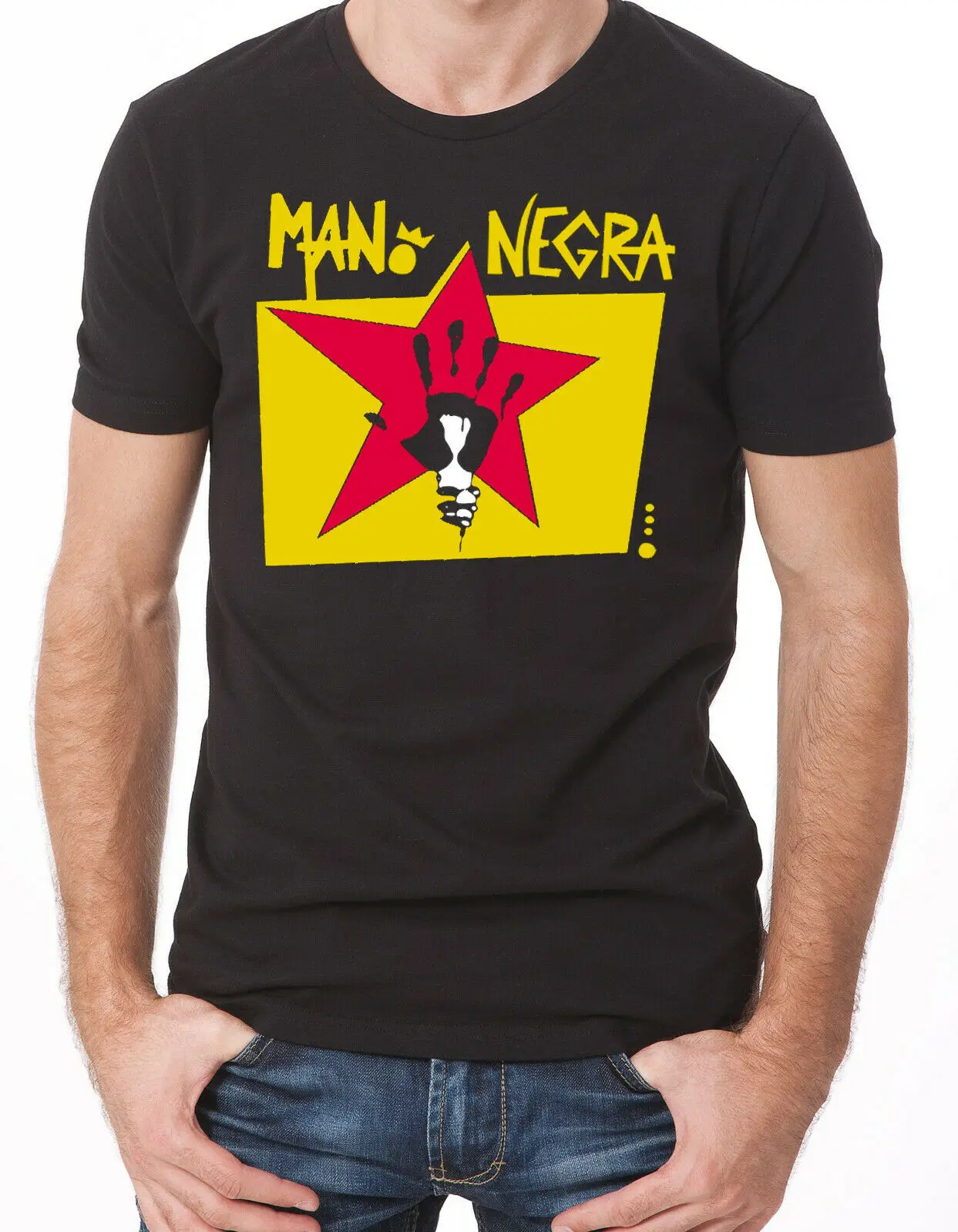 Mano Negra Manu Chao King Of Bongo 1991 Album Cover T Shirt | Мужская одежда