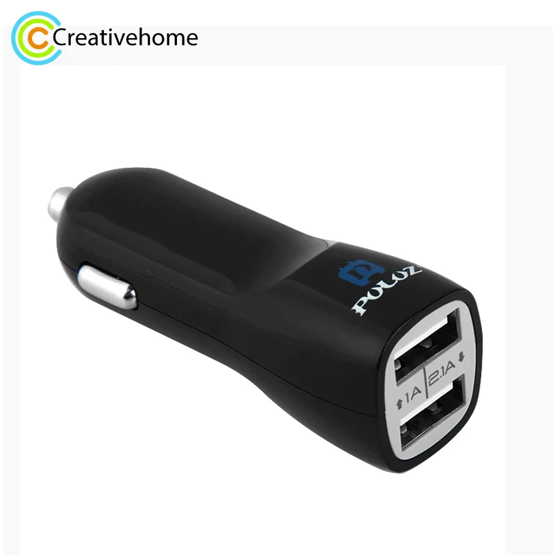 Универсальное автомобильное зарядное устройство PULUZ 5V 2.1A+ 1A с двумя usb-портами