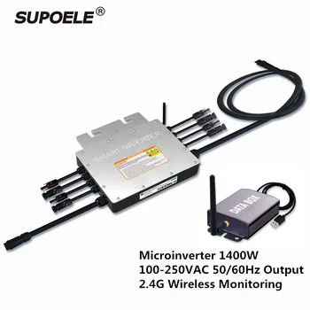 

Waterproof IP65 Solar Grid Tied Micro Inverter Microinverter 1400W Inversor With 2.4G Wireless Monitoring Data Box
