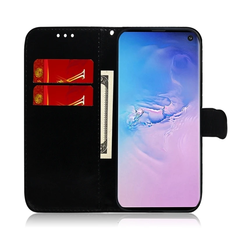 Роскошный кожаный зеркальный Чехол-книжка для samsung Galaxy S8 S9 S10 5G, чехол-кошелек для Samusng Note 10 Plus, чехол, дизайн, PU чехол s