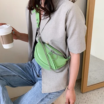

Stone Pattern Small PU Leather Packs For Women 2020 Chain Belt Bag Summer Waist Packs Female Phone Purses Chest Bags