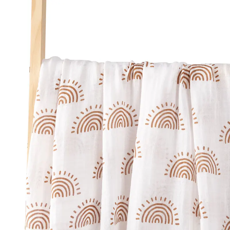 Happy Flute Baby Photography Background Babyroom Decor 120x120cm Muslin Swaddle 100% Cotton Blanket 6