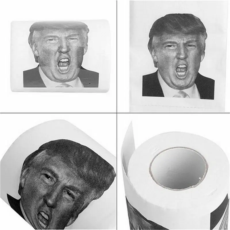 Горячая 1 рулон креативный президент Дональд Трамп хумур туалетная бумага ванная комната шалость смешной, Забавный рулон бумажных салфеток смешной подарок