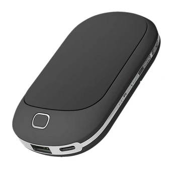 

Portable Hand Warmer, 5200MAh Power Bank with Rechargeable Pocket Hand Warmer, Fast Heating on Both Sides, Suitable for Skiing,