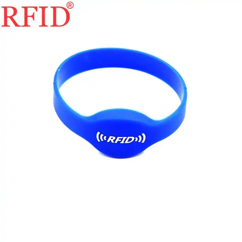 1pcs Blue S50 1K 13,56 МГц IC только для чтения водонепроницаемый синий браслет кремнезема браслет RFID тег для Token Tag контроль доступа Быстрая 1 шт - Цвет: 1pcs Blue