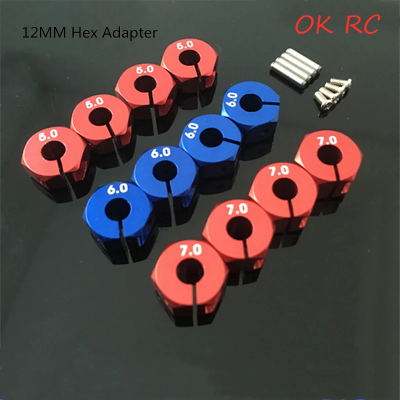 

12mm Universal Wheel Hex Hub Adapter for HSP Sakura 1/10 RC Car Off-road Car Bigfoot Car 5 6 7mm Wheel Hex Adapter
