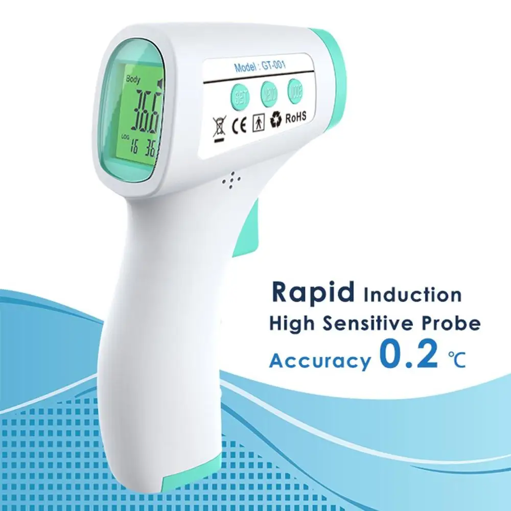 Бесконтактный инфракрасный термометр практичный электронный датчик ЛОБНЫЙ