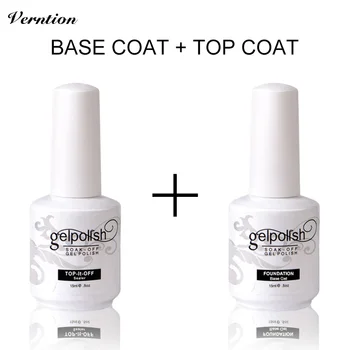 

Verntion 15ML Top and Base Coat Gel New Items Nails 2018 Foundation UV Ge LNail Polish Long Lasting Nail Primer Gel Uv Lamp