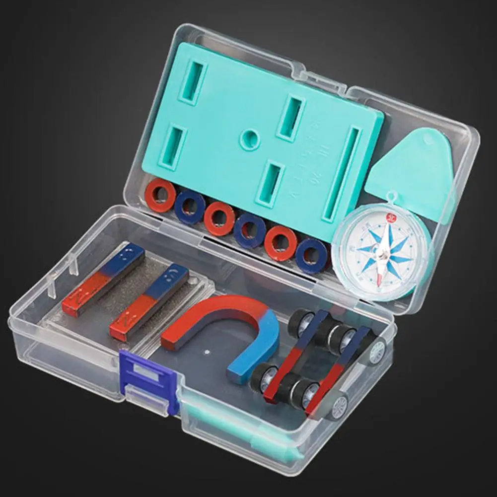

Children Science Bar Ring Horseshoe Compass Magnet Car Kit Experiment Tools Educational Kits for Childre Teaching Resource Tools