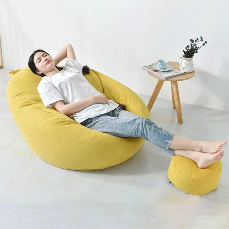 outdoor umbrella Unfilled Lounge Sofa Cover Indoor Cozy Unstuffed Bean Bag Lazy Sofa Chair Cover Seat Room Decor Pouf Couch Tatami Ottoman Covers picnic table
