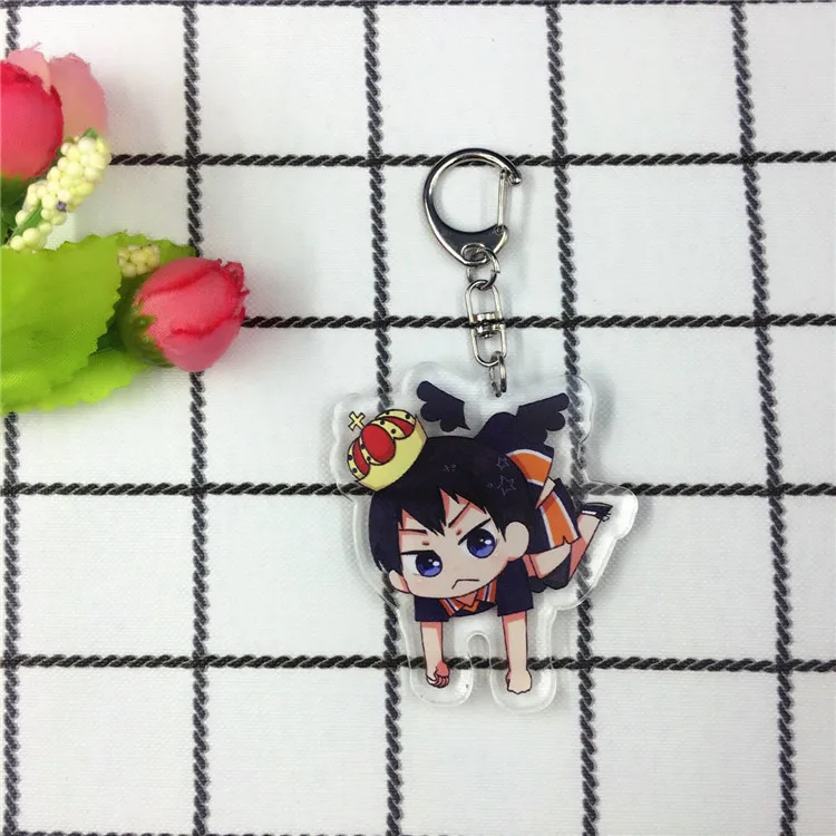 

Anime Haikyuu Kageyama Hinata Kenma Kozume Acrylic Figure keychain Keyring Decoration Collection Model Toy Cosplay