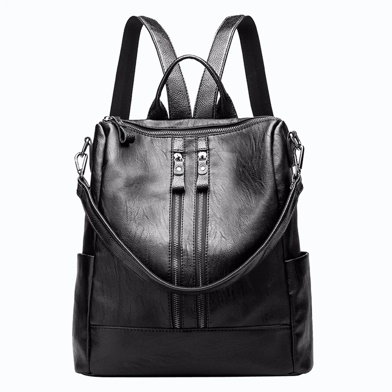 Многофункциональный женский рюкзак, женский кожаный рюкзак, Женский Школьный рюкзак, сумка через плечо для колледжа, дорожная сумка