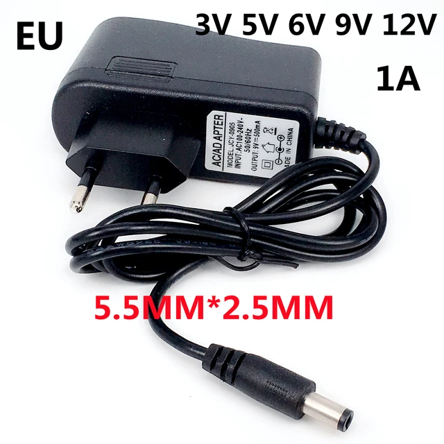 Free shipping AC/DC Adapter DC 9V 0.5A 500ma AC 100-240V Converter Adapter  9 V Volt Charger Power Supply EU Plug - AliExpress