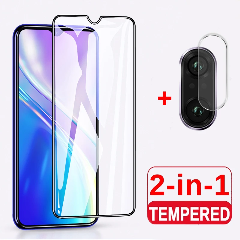 

2-In-1 Full Coverage Screen Protector For OPPO Realme C3 Tempered Glass For Realme C3 Camera Lens Protector Glass