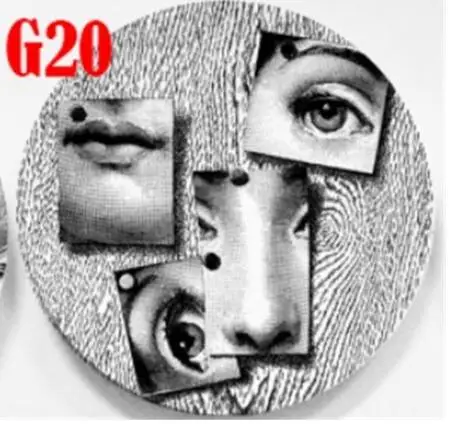 G20 Милан абстрактный дизайн стиль украшения комнаты Висячие тарелки настенные тарелки фон живопись украшение - Цвет: G20