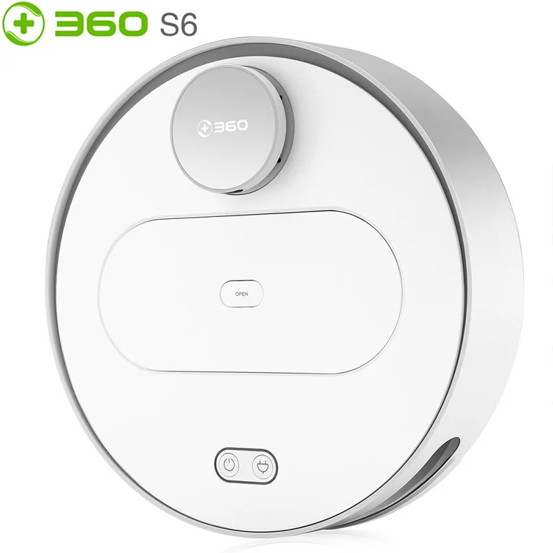 

360 S6 Robotic Vacuum Cleaner Automatic Cleaners 1800Pa Robot Sweeping Moping Dust Sterilize Cleaning Machine APP Remote Control