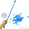 Bescon 49pcs Gem Blue Mini Polyhedral Dice Set in Long Tube, Sapphire Mini DND RPG Dice 7X7pcs, Long Stick Set 5