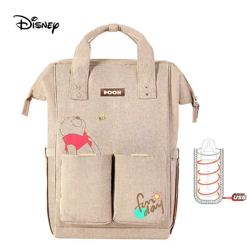 Disney Детская сумка для подгузников подгузник usb сумки для коляски уход за ребенком мумия рюкзак изоляционная сумка mochila Микки bolsa maternidad