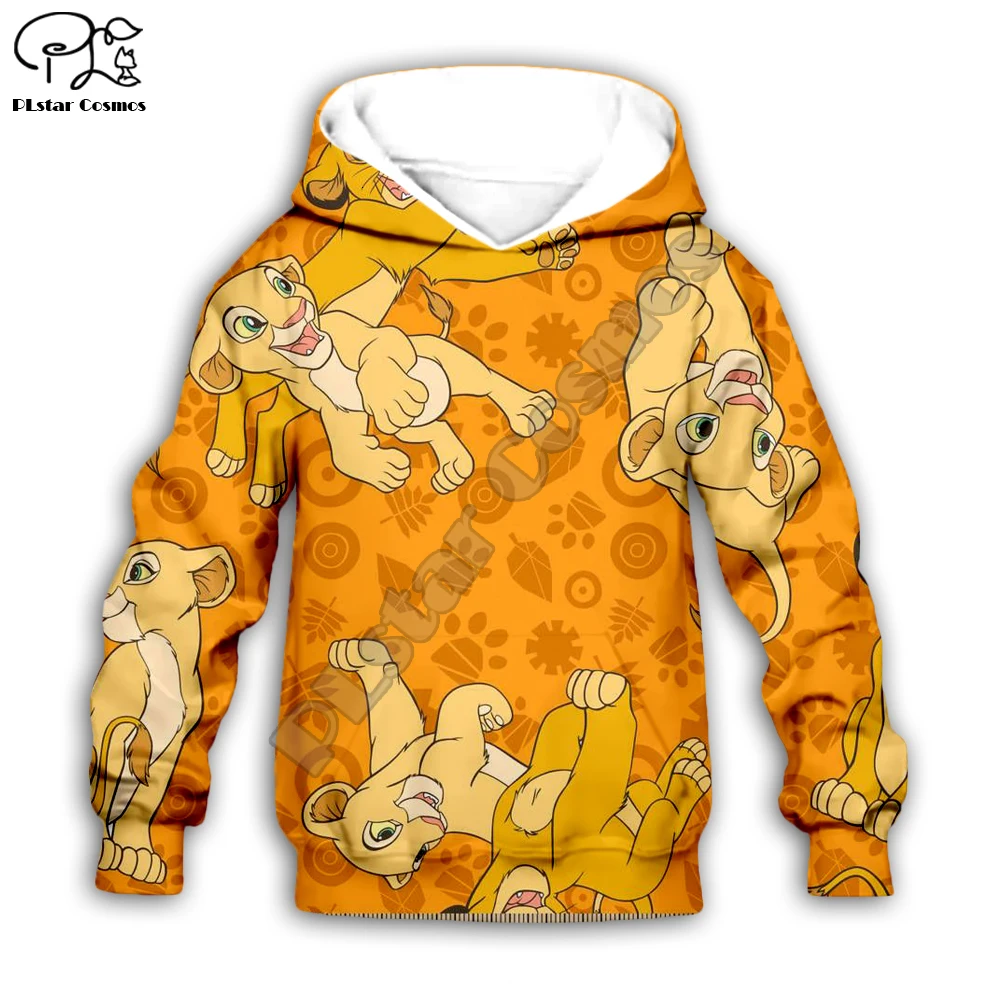 

Cartoon Simba Nala The Lion King hoodies tshirt Kid baby 3D print zipper Sweatshirts boy girl Long sleeve Top Pants for Dropship