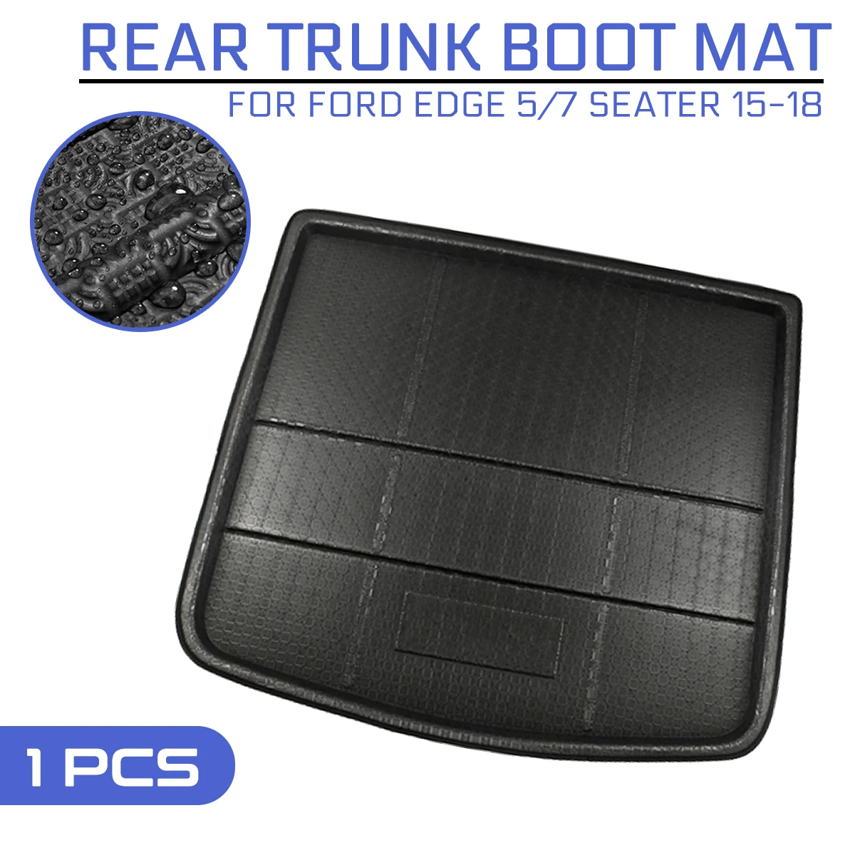 

For Ford Edge 5/7 seater 2015 2016 2017 2018 Car Floor Mat Carpet Rear Trunk Anti-mud Cover