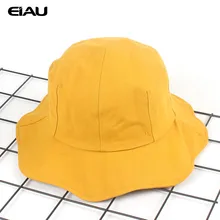 Летняя Рыбацкая шляпа с широкими полями, Женские однотонные кепки с полями в виде листьев лотоса, Купольные шляпы, складной с УФ защитой, женская шляпа от солнца