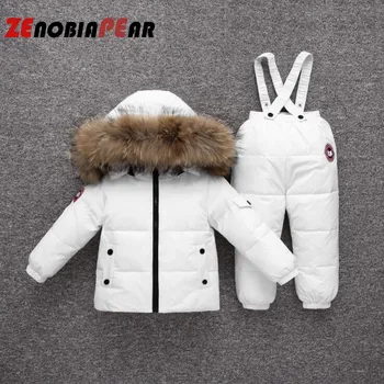 

Boy Clothes Baby Girls Clothing Sets Sports Suits White Duck Down Outfit Newborn Christmas Autumn Winter 6-24 Monthes Ski Suit