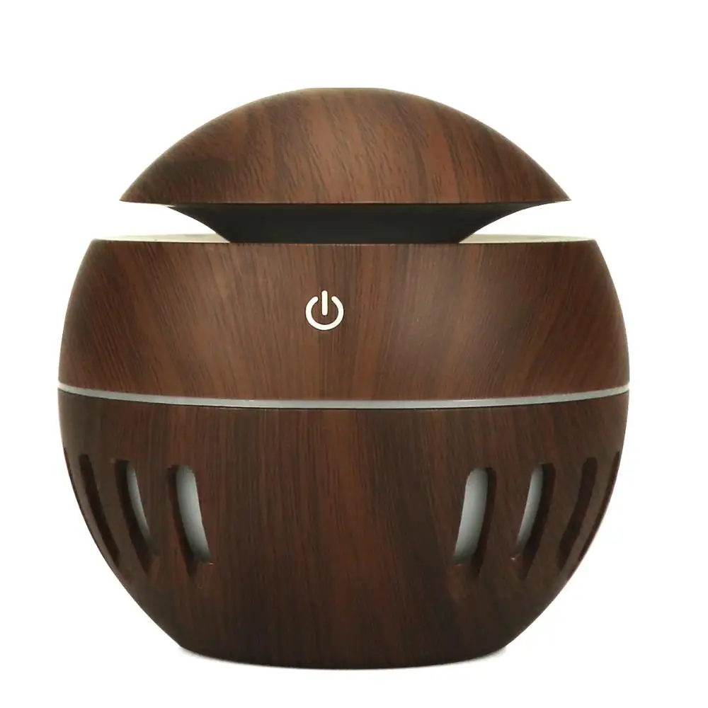 USB Aroma Diffuser Hollow decoration humidifierfor Office Home usb charging portable air purifier7 Color Change LED Night light