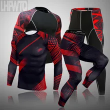 Men's Thermal underwear Set MMA Tactics Fitness leggings base  Compression Sports suit underwear Long Johns Men Clothing Brand