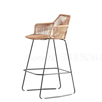 

Rattan Chair High Bar Tables And Chairs Outdoor Bar Tables And Chairs Bar Counter Front Stool Rattan High Chair Leisure Balcony