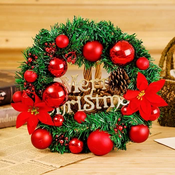 

Wall Christmas Garland Ornament Holiday Mall Decoration PVC+Plastic Props