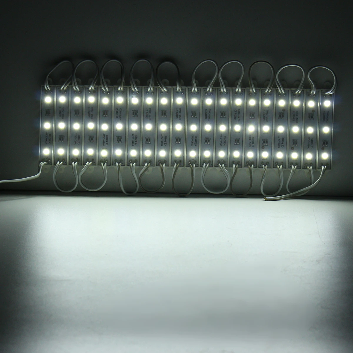 80PCS 5 Colors SMD5050 LED Module Store Strip Light Front Window Lamp + Power Supply + Remote DC12V