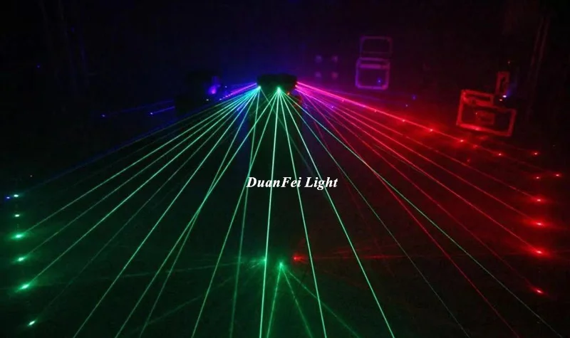 10 шт. dmx512 лазерные движущиеся головки 6 головок диско dj лазерный луч rgb цвет опционально