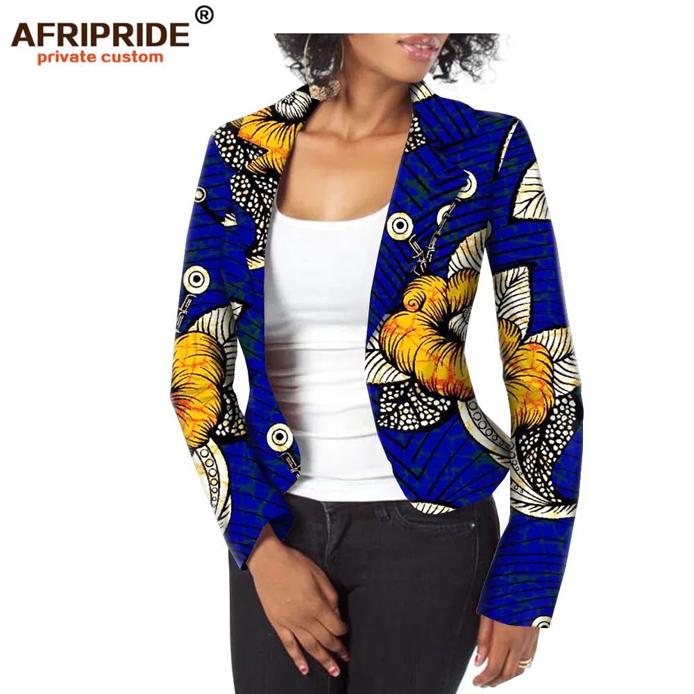 AFRIPRIDE, индивидуальное Женское пальто, новая мода, бодикон, повседневное пальто для дам, длинный рукав, размера плюс, чистый хлопок, воск, A722401 - Цвет: 537J