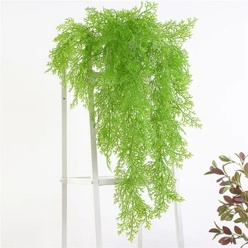 

Artificial Simulation Plants Wedding Party Fake Cypress Rattan Plants Home Garden Wall Hanging Vine Plant