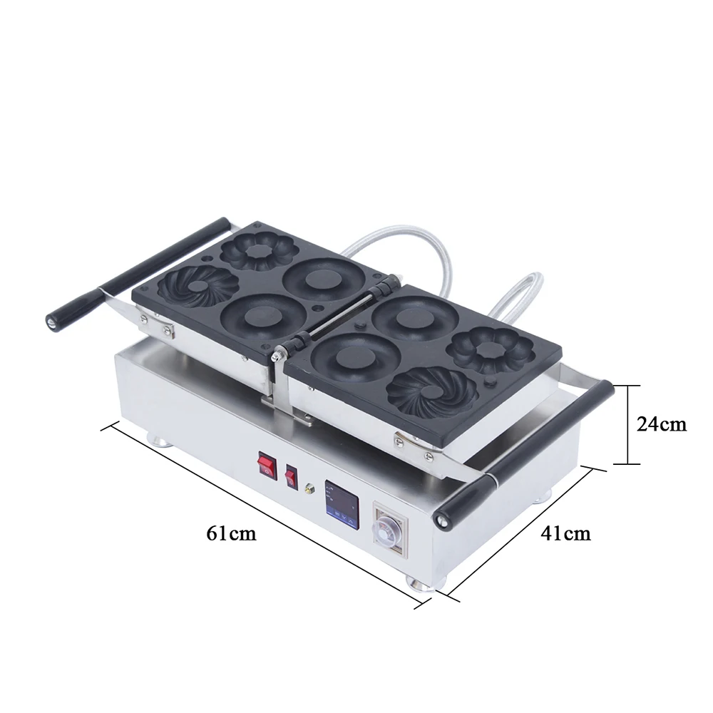 Коммерческий пончик Электрический 110V 220V Пончик для выпечки сковороды 4 шт автомат для Жарки пончиков