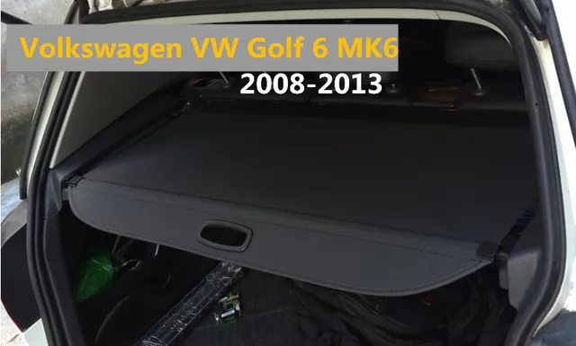Couverture d'étagère de colis de coffre pour Volkswagen, porte-bagages arrière  rétractables, accessoires de rideau d'espacement, VW Tiguan, 2010-2015,  2016, 2017, 2018