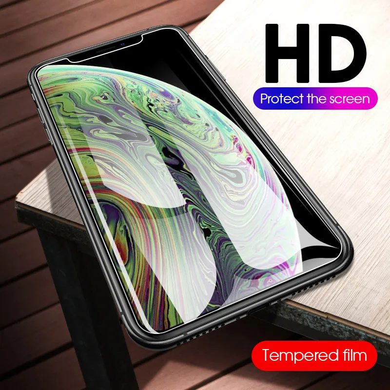 100 шт/партия для iPhone 11 Pro протектор экрана на iPhone X XR XS MAX прозрачная закаленная защитная пленка, стекло