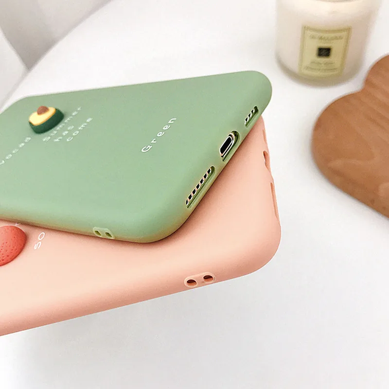 Мультяшный 3D фруктовый авокадо персик банан чехол для телефона для Xiao mi Red mi Note 8 7 Pro mi 9 CC9 CC9e A3 Мягкий ТПУ, конфетный силиконовый чехол