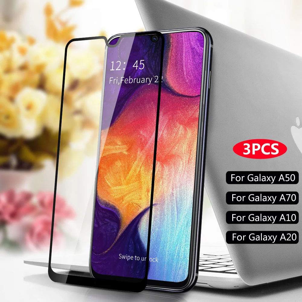 

3PCS Tempered Glass For Samsung Galaxy A50 A70 M10 Screen Protector Glass For Samsung A40 A20S A30S A80 A60 A10 A90 A50S Glass