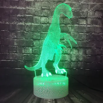 

Jurassic Park Velociraptor Cartoon Dinosaur 7 Color Change LED Night Light Power Battery USB Change Room Desk Mood Lamp Kid lamp