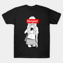 Senpai футболка аниме senpai коробка логотип kawaii пастельный гранж пастельный tumblr милый эстетический