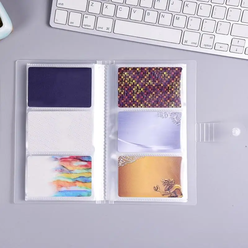 

1piece 240 Card Slots Office Transparent Business Card Id Card Holder Large Capacity Card Ticket Collection Business Card Holder