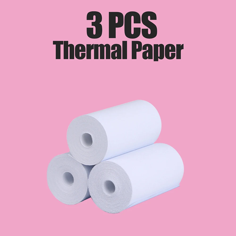 3 /6 /9 /15 /21Pcs Portable Printable Sticker Paper Roll Direct Thermal Paper With Self-adhesive For A6 Pocket Thermal Printer 8