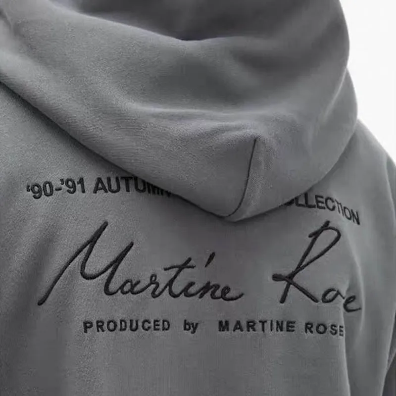 

Martine Rose Hoodies Men Women Pullover Embroidery Loose Casual High Quality Streetwear Gray Green Martine Rose Sweatshirts