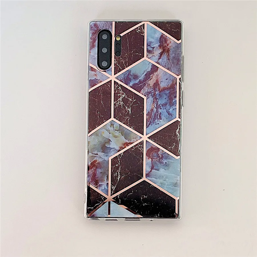 Покрытие с геометрическим рисунком Мрамор чехол для samsung Примечание 10 9 8 S10 S9 S8 плюс S7 край s10e A50 A70 A10 M10 A20 A30 etui силиконовый чехол