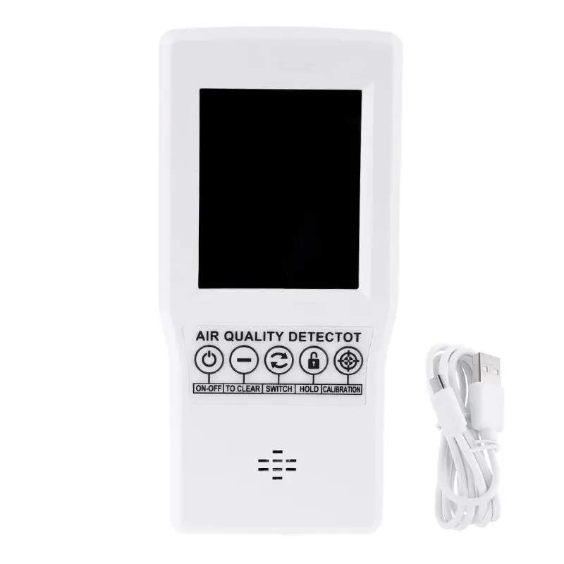 

Digital Formaldehyde Detector HCHO/TVOC/CO2/PM2.5/PM10 Gas Air Quality Monitor