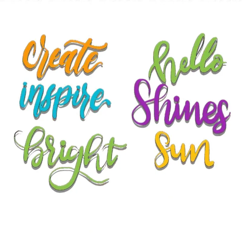 

Naifumodo Word Dies Letters Alphabet Hello Metal Cutting Dies for DIY Scrapbooking Craft Card Embossing Die Cut New Template